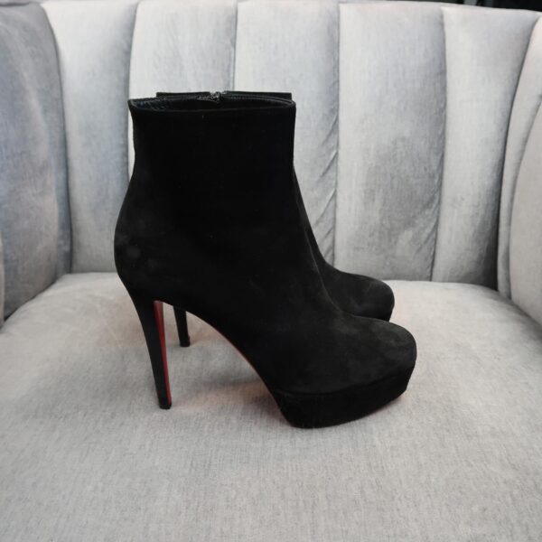 Christian Louboutin Bianca Suede Platform Booties (39.5) - Image 4