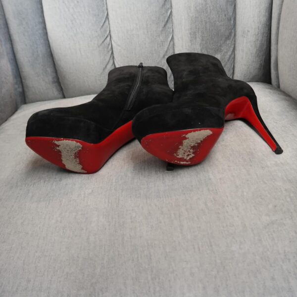 Christian Louboutin Bianca Suede Platform Booties (39.5) - Image 5