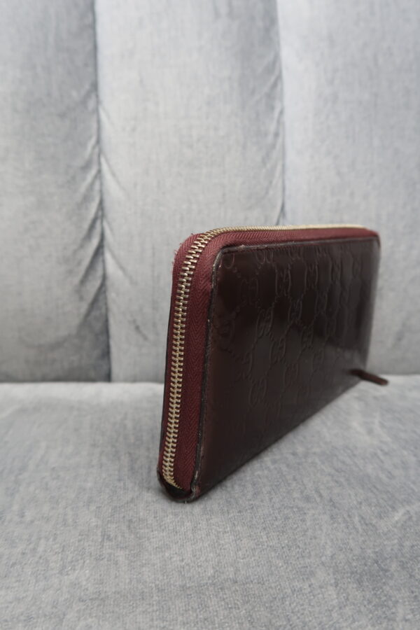 Gucci Patent Guccissima Zip-Around Wallet - Image 2
