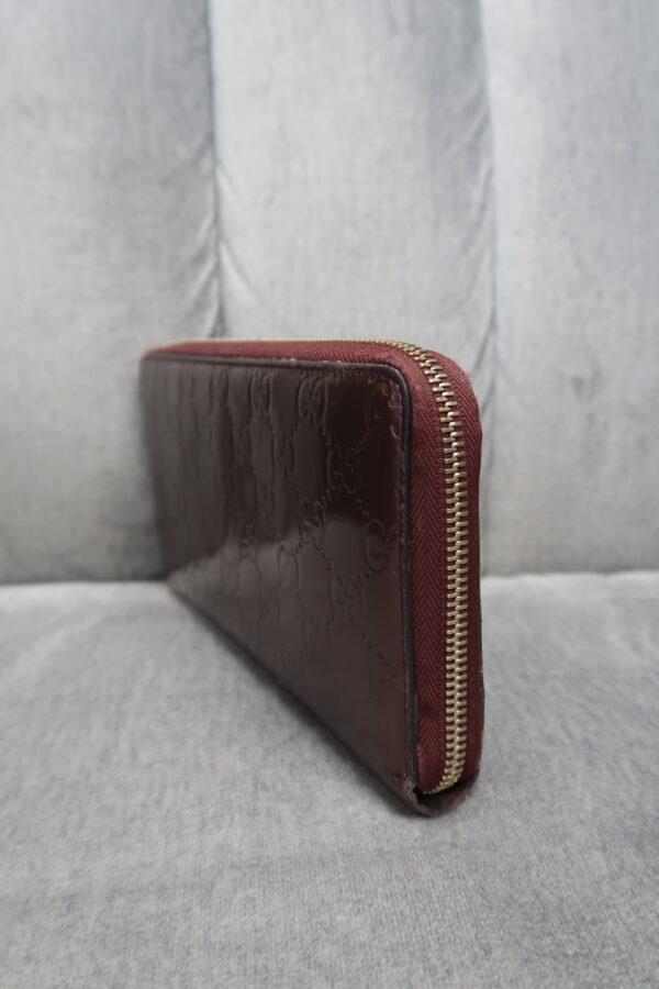 Gucci Patent Guccissima Zip-Around Wallet - Image 3