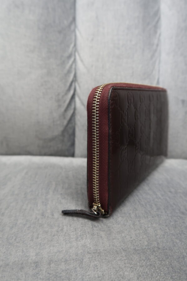Gucci Patent Guccissima Zip-Around Wallet - Image 4