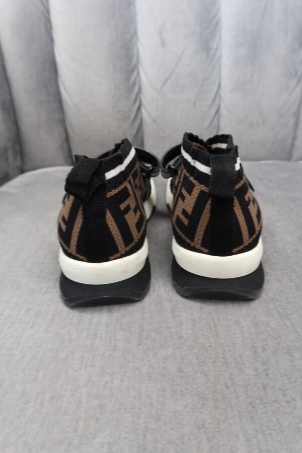 Fendi Zucca Logo Printed Sock Sneakers (35) - Image 5