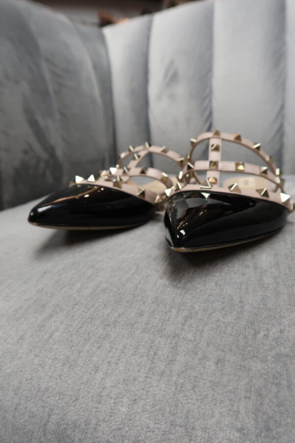 Valentino Nappa Rockstud Flat Cage Mules (39.5) - Image 5