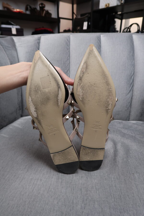 Valentino Nappa Rockstud Flat Cage Mules (39.5) - Image 4