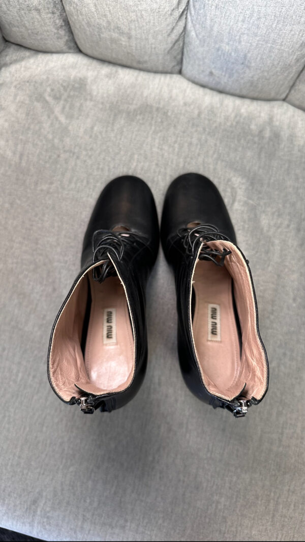 Miu Miu Lace Up Boots (38.5) - Image 3