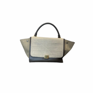 Celine Crocodie Embossed Trapeze Top Handle
