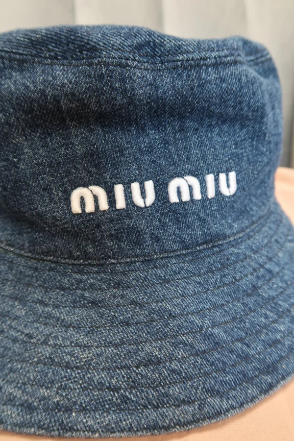 Miu Miu Denim Bucket Hat - Image 3