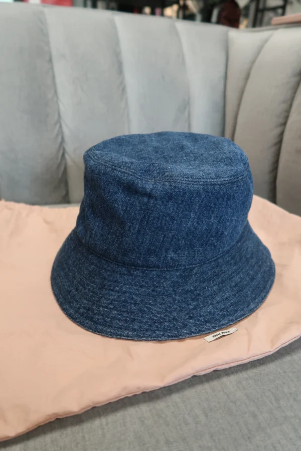 Miu Miu Denim Bucket Hat - Image 4