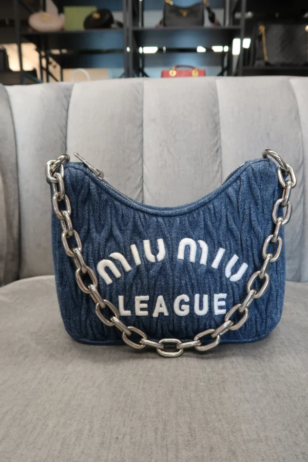 Miu Miu Denim Shoulder Bag - Image 2