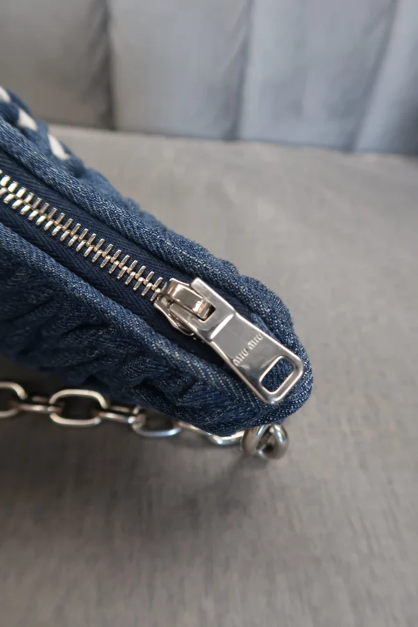 Miu Miu Denim Shoulder Bag - Image 6