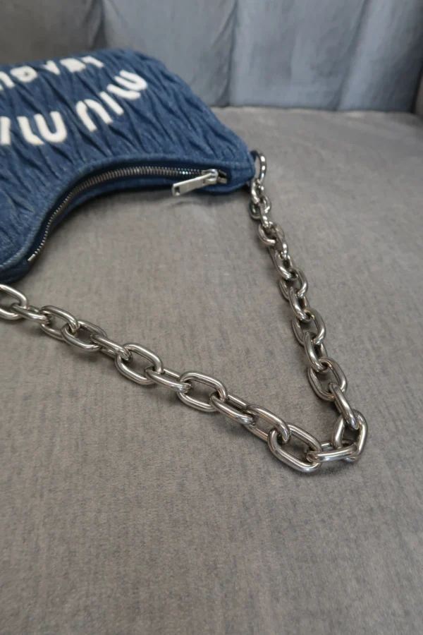 Miu Miu Denim Shoulder Bag - Image 5