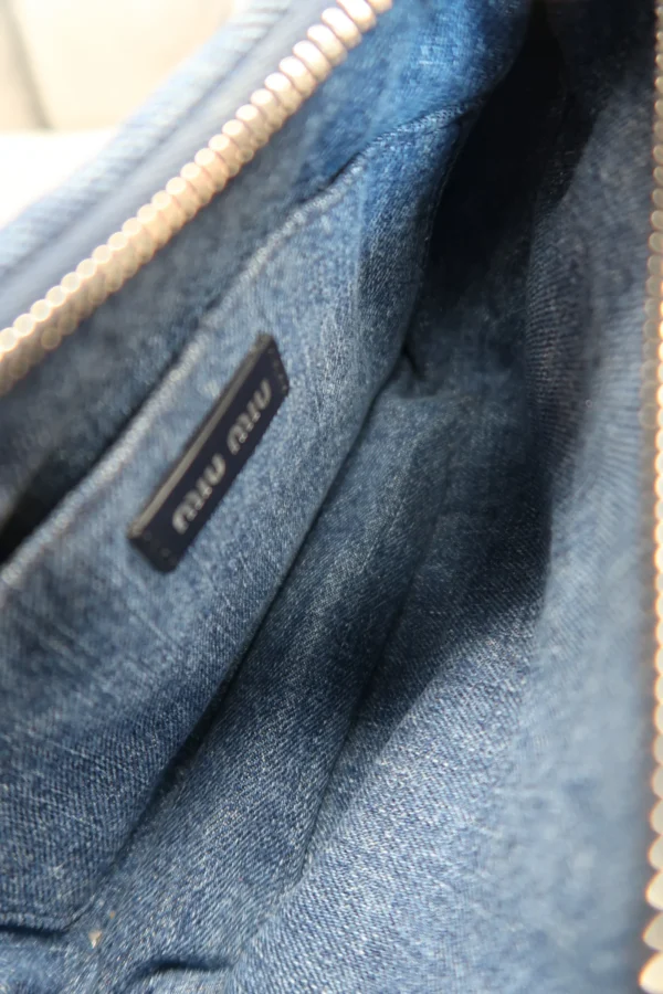 Miu Miu Denim Shoulder Bag - Image 4